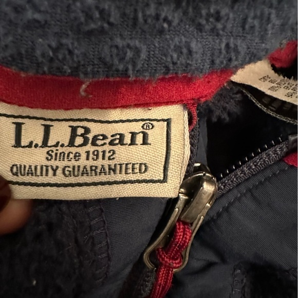 L.L. Bean Fleece Full Zip Jacket Mens Size XL Large Blue Outdoor Hiking @ - Picture 6 of 11